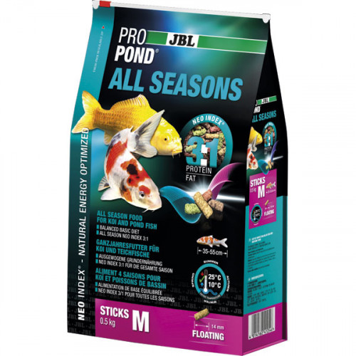 Всесезонный корм JBL ProPond All Seasons M для средних кои и других прудовых рыб, 1.1 кг
Всесезонный корм JBL ProPond All Seasons M для средних кои и других прудовых рыб, 1.1 кг