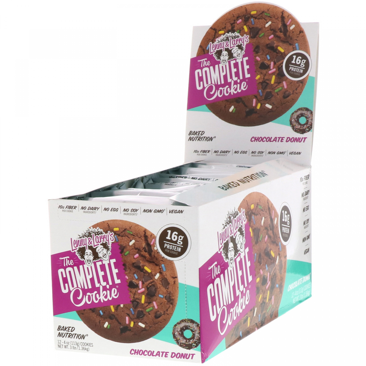 Цельное печенье шоколадный пончик Lenny & Larry's (The COMPLETE Cookie Chocolate Donut) 12 печений по 113 г
Цельное печенье шоколадный пончик Lenny & Larry's (The COMPLETE Cookie Chocolate Donut) 12 печений по 113 г