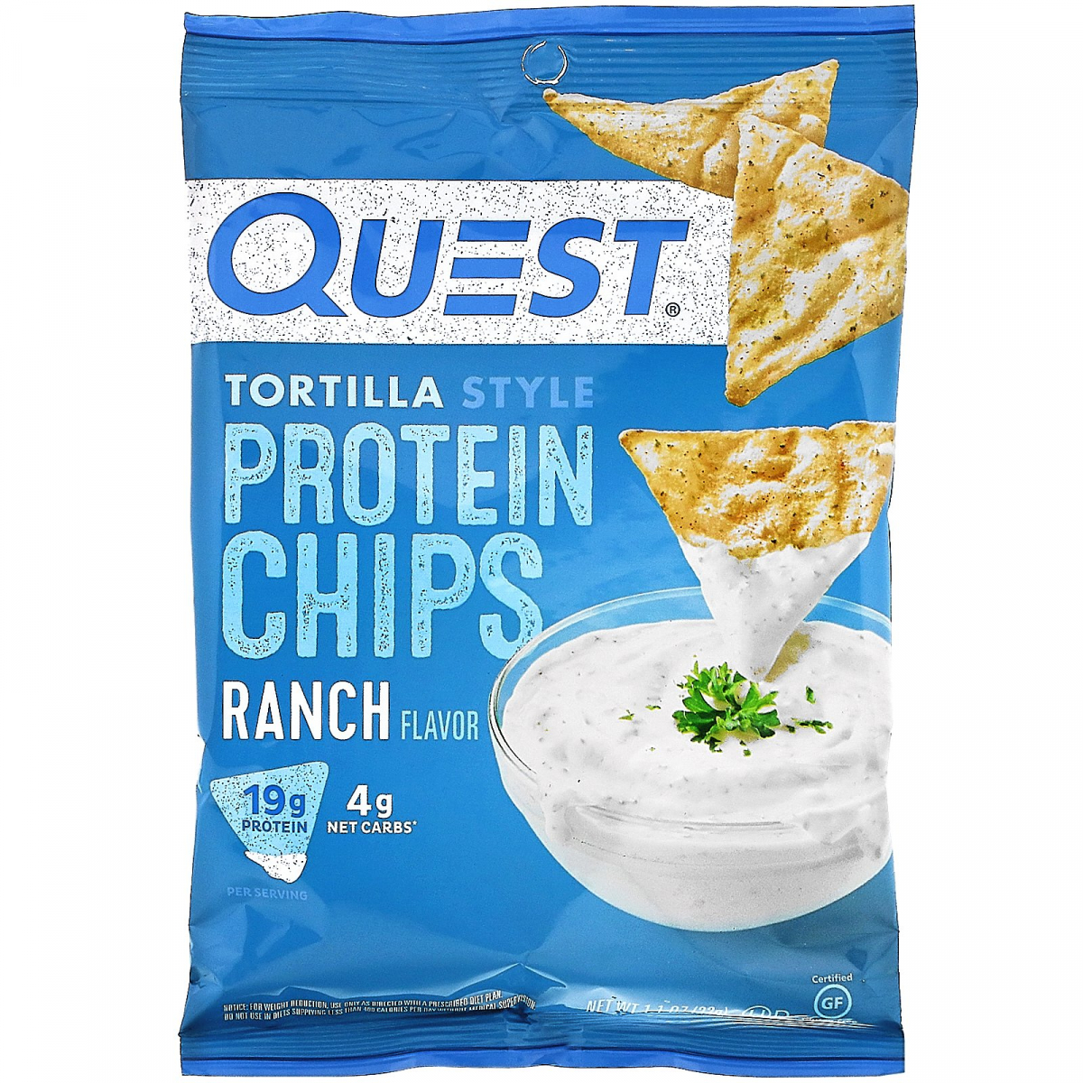 Протеиновые чипсы в стиле тортилья, ранчо, Tortilla Style Protein Chips, Ranch, Quest Nutrition, 12 пакетиков по 1,1 унции (32 г) каждый
Протеиновые чипсы в стиле тортилья, ранчо, Tortilla Style Protein Chips, Ranch, Quest Nutrition, 12 пакетиков по 1,1 унции (32 г) каждый