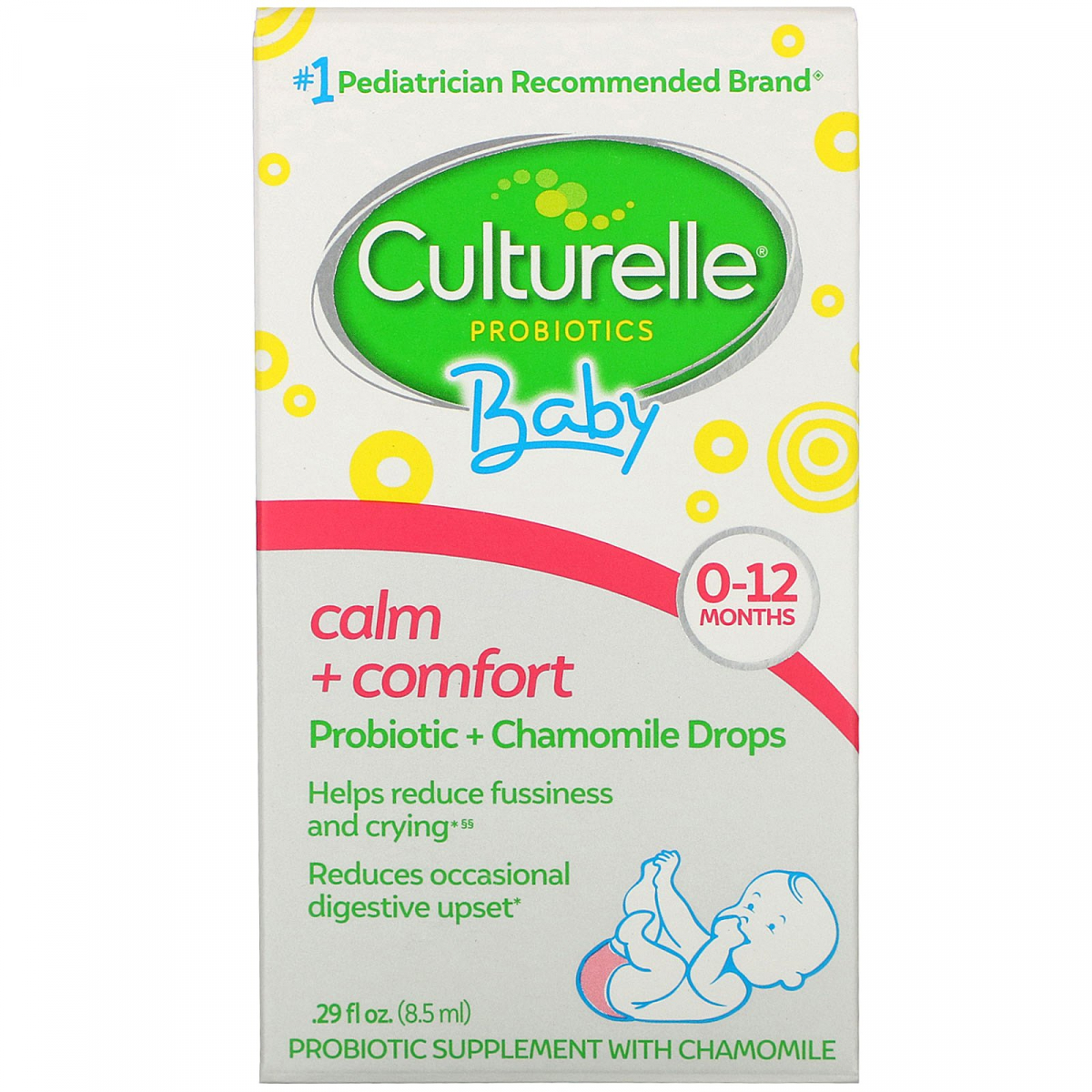 Пробиотики для малышей успокоение + комфорт в каплях 0-12 месяцев Culturelle (Baby Calm + Comfort Probiotic + Chamomile Drops) 8,5 мл
Пробиотики для малышей успокоение + комфорт в каплях 0-12 месяцев Culturelle (Baby Calm + Comfort Probiotic + Chamomile Drops) 8,5 мл