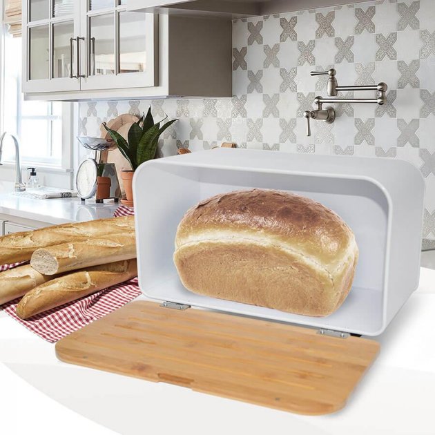 Хлебница Maestro MR-1770-WS с деревянной крышкой 350×210×210 мм Белый (TRG-17626)
Хлебница Maestro MR-1770-WS с деревянной крышкой 350×210×210 мм Белый (TRG-17626)