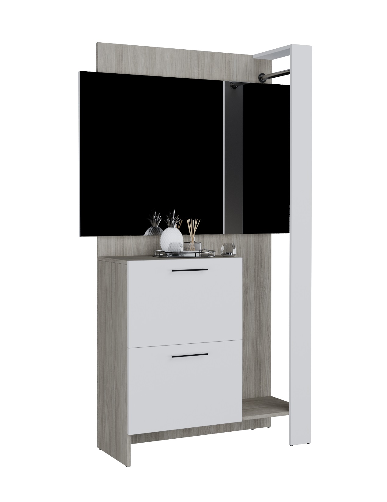 Прихожая с вешалкой, зеркалом и ящиками MebelLoft 100х40х200 см Белый+Светлое дерево арт.2404-03L
Прихожая с вешалкой, зеркалом и ящиками MebelLoft 100х40х200 см Белый+Светлое дерево арт.2404-03L
