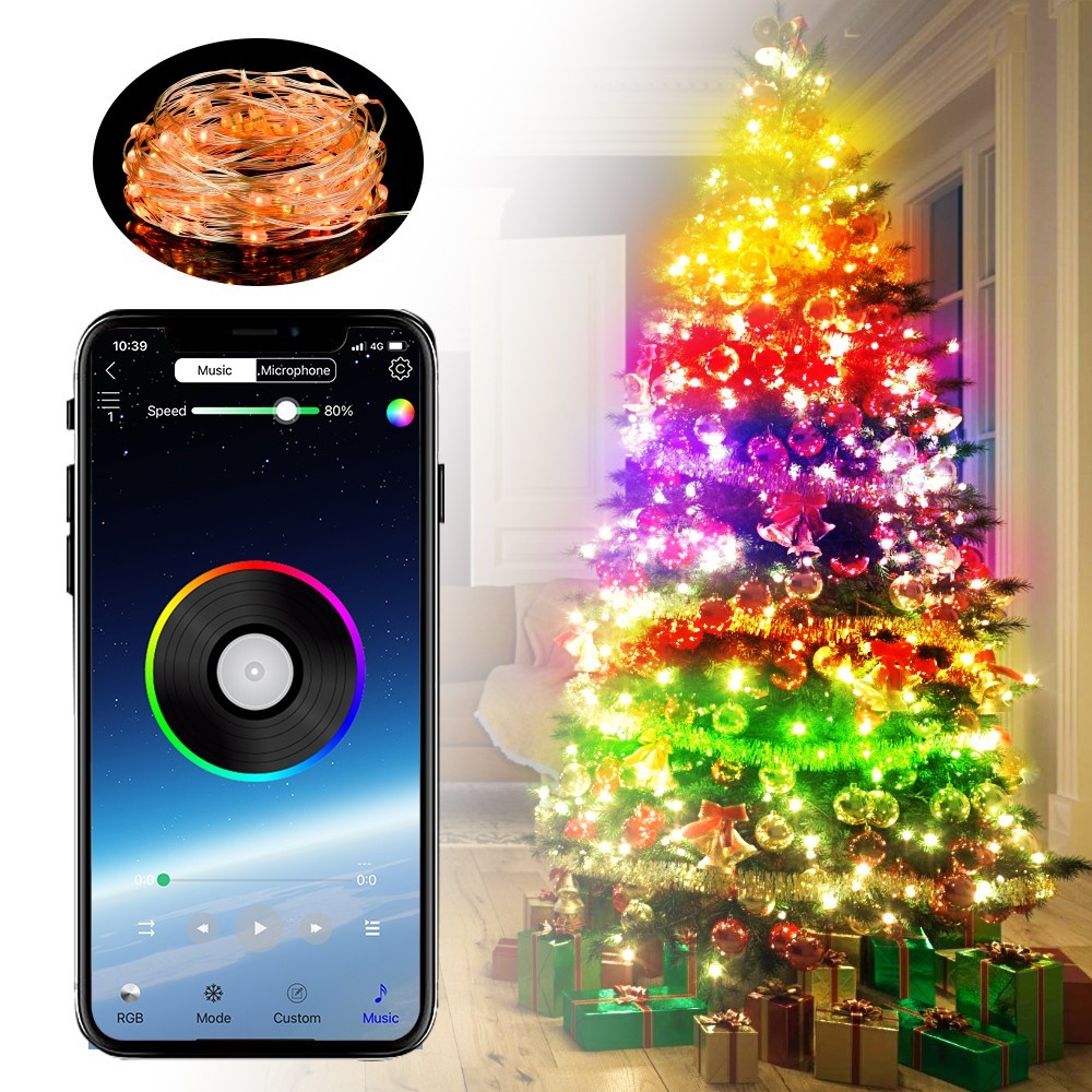 Новогодняя умная светодиодная гирлянда Encora Xmas Lights, 10М с управлением через смартфон
Новогодняя умная светодиодная гирлянда Encora Xmas Lights, 10М с управлением через смартфон