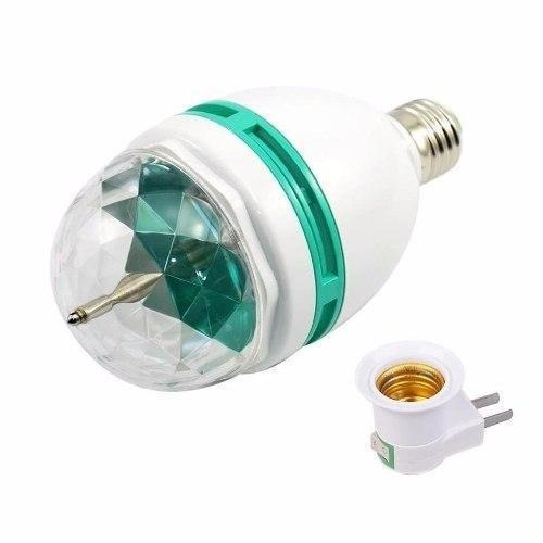 Светодиодная вращающаяся LED диско лампа Mini Party Light Lamp в патрон с переходником RGB
Светодиодная вращающаяся LED диско лампа Mini Party Light Lamp в патрон с переходником RGB