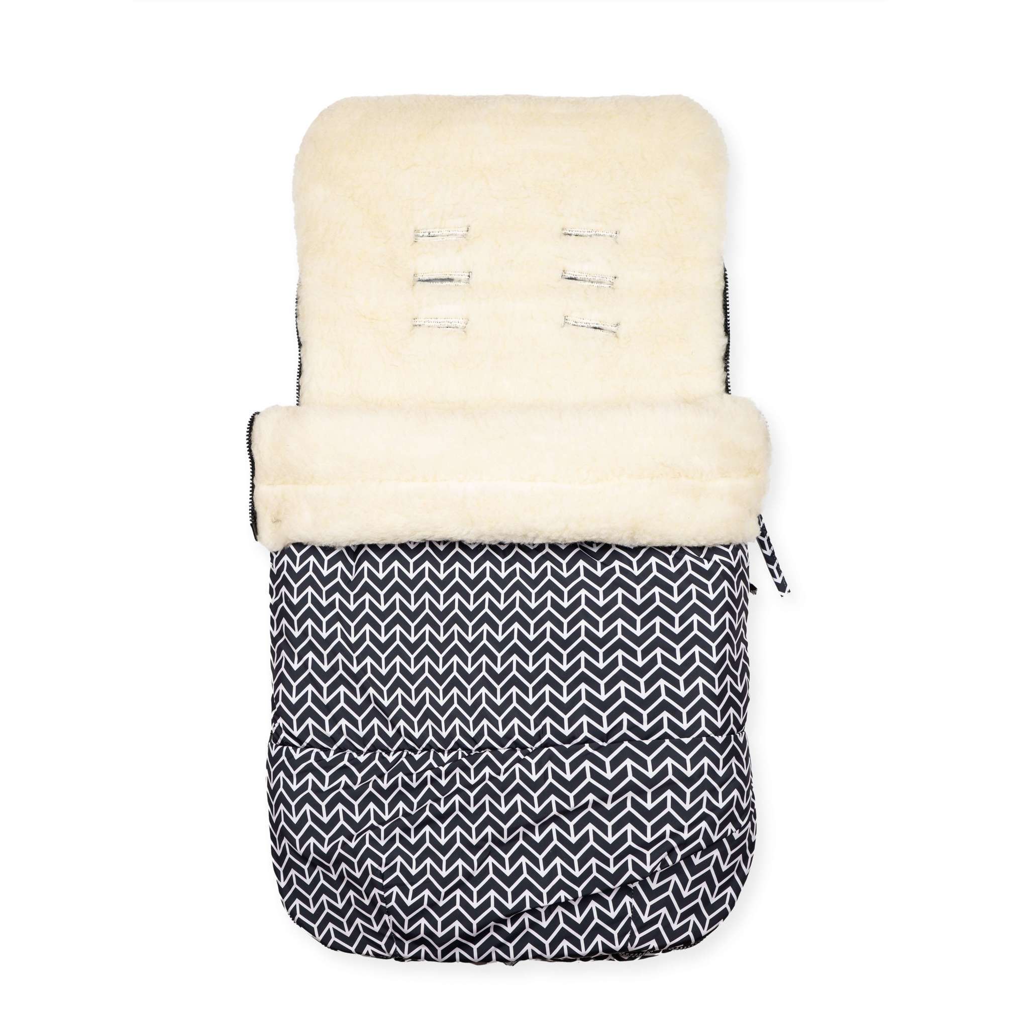 Универсальный зимний конверт Merrygoround Косички 95х50 см овчина черный (102464700000)