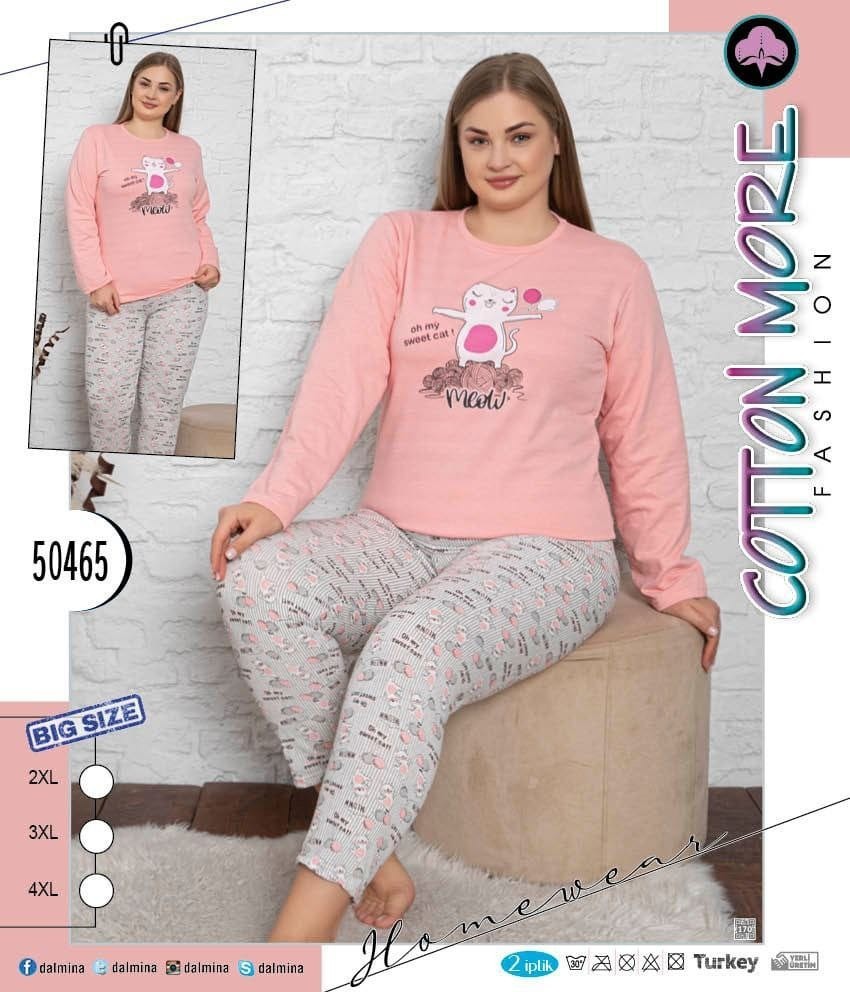 Жіноча байкова піжама / Жіноча байкова піжама штани і кофта Cotton More 3XL 50465
Жіноча байкова піжама / Жіноча байкова піжама штани і кофта Cotton More 3XL 50465