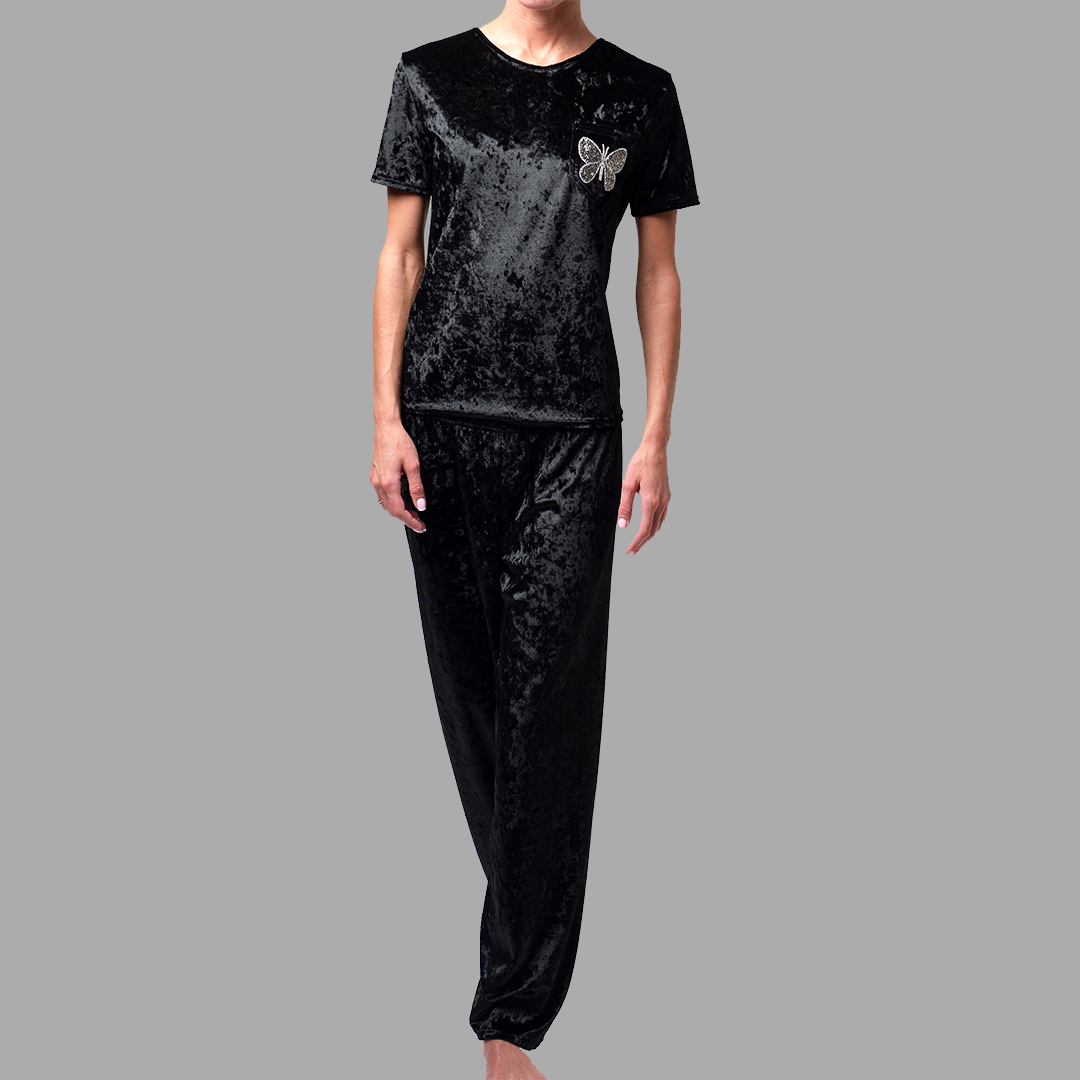Пижама женская с брюками (брюки + футболка) Mito Велюр 46 () Черная, Пижама женская с брюками (брюки + футболка) Mito Велюр 46 (M) Черная
Пижама женская с брюками (брюки + футболка) Mito Велюр 46 () Черная, Пижама женская с брюками (брюки + футболка) Mito Велюр 46 (M) Черная