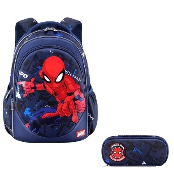 Рюкзак школьный + пенал FG Spider‑Man Синий/Красный с принтом и ортопедической спинкой 39 х 32 х 21 см
Рюкзак школьный + пенал FG Spider‑Man Синий/Красный с принтом и ортопедической спинкой 39 х 32 х 21 см