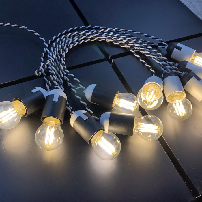 Ретро гирлянда для помещений Alphatrade, 20 метров 40 филаментных LED ламп, зебра
Ретро гирлянда для помещений Alphatrade, 20 метров 40 филаментных LED ламп, зебра