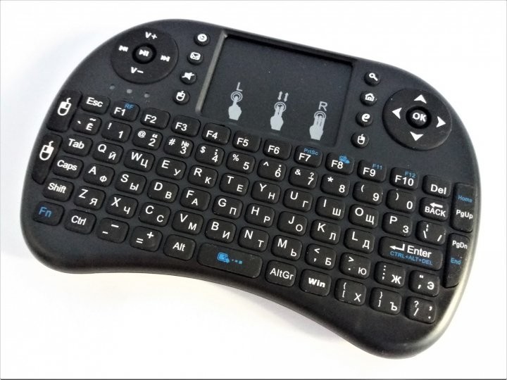 Мини клавиатура беспроводная универсальная (SMART TV, Android TV Boxes, X box 360, tablets) UKC, черная
Мини клавиатура беспроводная универсальная (SMART TV, Android TV Boxes, X box 360, tablets) UKC, черная