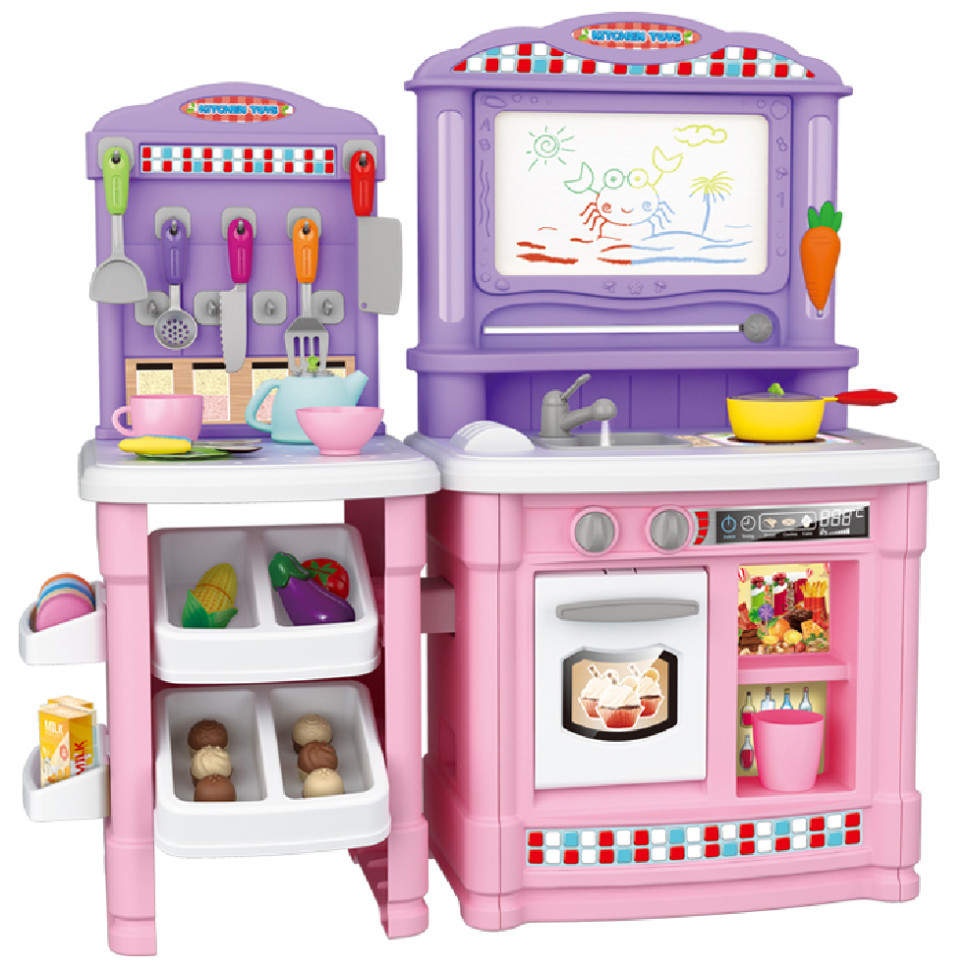 Игровой набор Кухня Be In Fun BL-101 75х75х30 см, с набором посуды и продуктов (Розовый)
Игровой набор Кухня Be In Fun BL-101 75х75х30 см, с набором посуды и продуктов (Розовый)