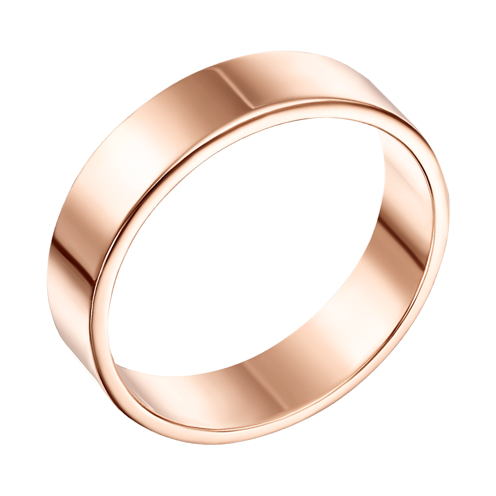 Золотое обручальное кольцо Классический стиль в красном цвете 21.5 размера 
Золотое обручальное кольцо Классический стиль в красном цвете 21.5 размера