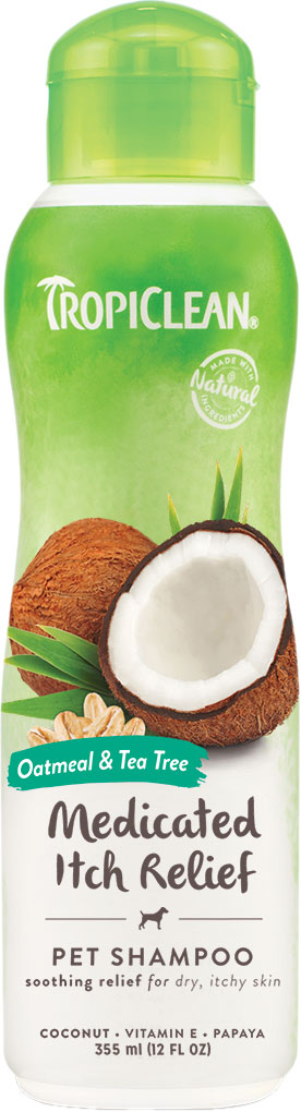 Шампунь "Овсяный с экстрактом чайного дерева" TropiClean лечебный для собак 355 мл