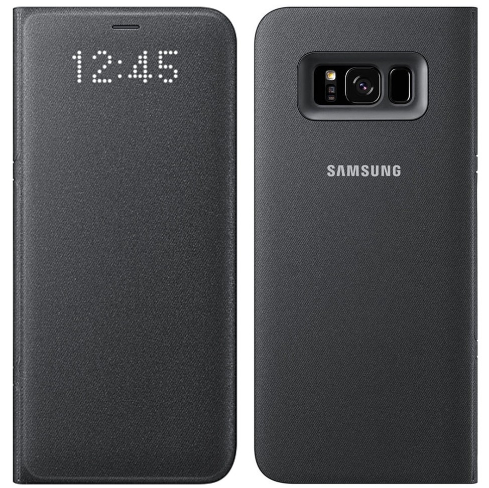 Защитный смарт чехол книжка Samsung Led Wallet Cover S8 Plus + G955 EF-NG955 black
Защитный смарт чехол книжка Samsung Led Wallet Cover S8 Plus + G955 EF-NG955 black