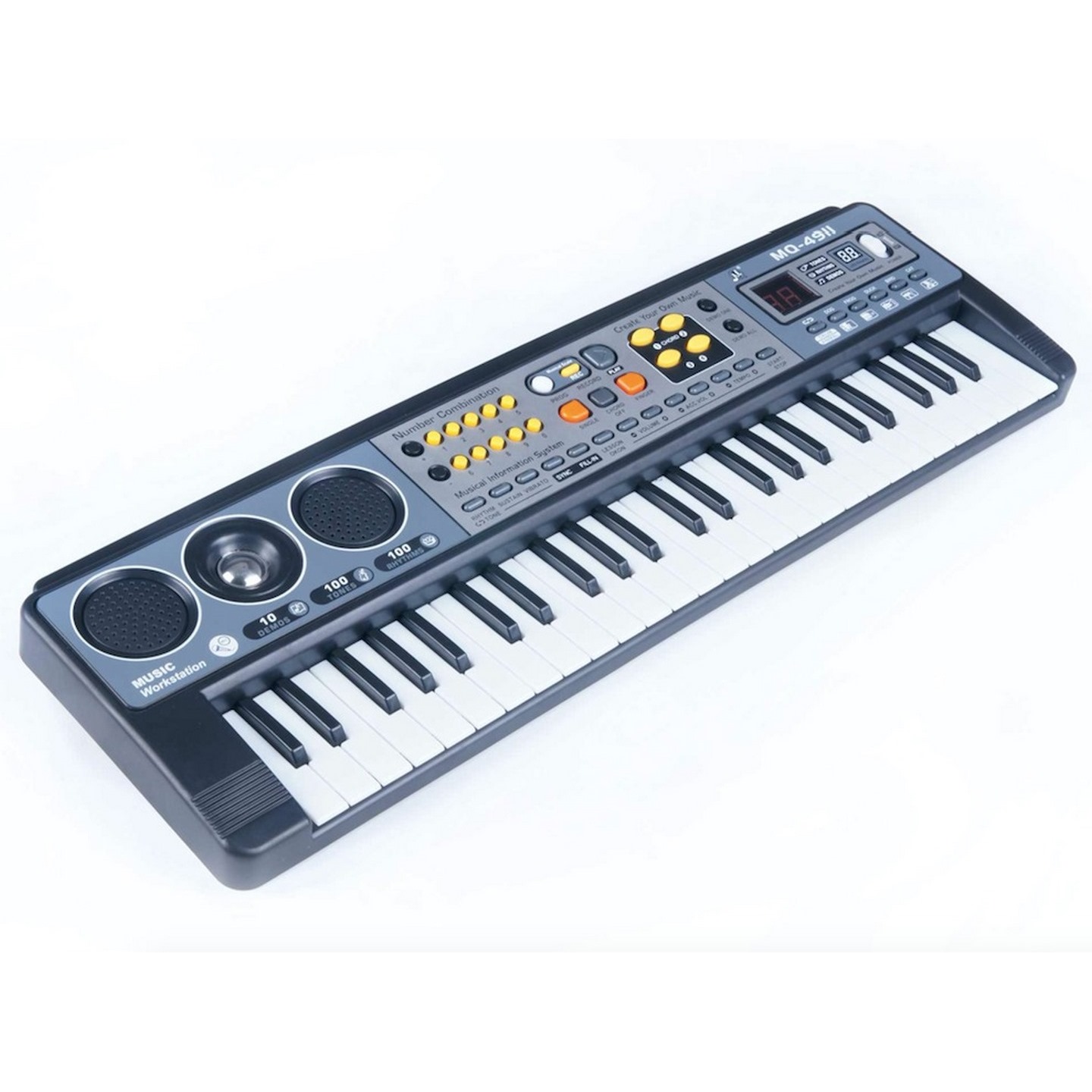 Детское пианино Music, музыкальный инструмент Синтезатор с микрофоном (МQ-4911), 49 клавиш, 56х17 см
Детское пианино Music, музыкальный инструмент Синтезатор с микрофоном (МQ-4911), 49 клавиш, 56х17 см