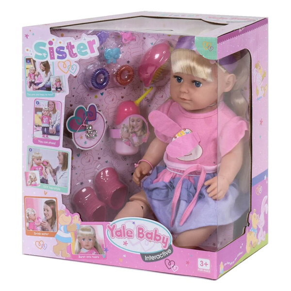 Кукла функциональная интерактивная Yale Baby 45 см с длинными волосами в платье (3152083)
Кукла функциональная интерактивная Yale Baby 45 см с длинными волосами в платье (3152083)