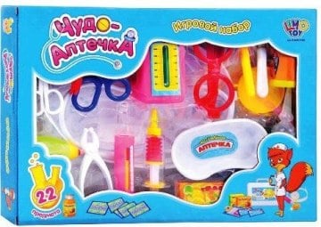 Игровой набор "Чудо аптечка", 22 предмета, (стетоскоп, градусник, ножницы) - Limo Toy (20-154215)
Игровой набор "Чудо аптечка", 22 предмета, (стетоскоп, градусник, ножницы) - Limo Toy (20-154215)