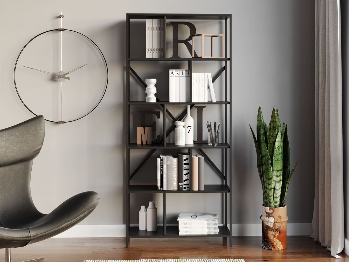 Стеллаж-перегородка с металлическим каркасом в стиле Лофт (Loft) DrevoGoods усиленный, напольный / пристенный для дома и офиса с 6 полками для книг и вещей на 10 ячеек 1855х800х330мм; металл: Черный; дерево: Черный
Стеллаж-перегородка с металлическим каркасом в стиле Лофт (Loft) DrevoGoods усиленный, напольный / пристенный для дома и офиса с 6 полками для книг и вещей на 10 ячеек 1855х800х330мм; металл: Черный; дерево: Черный