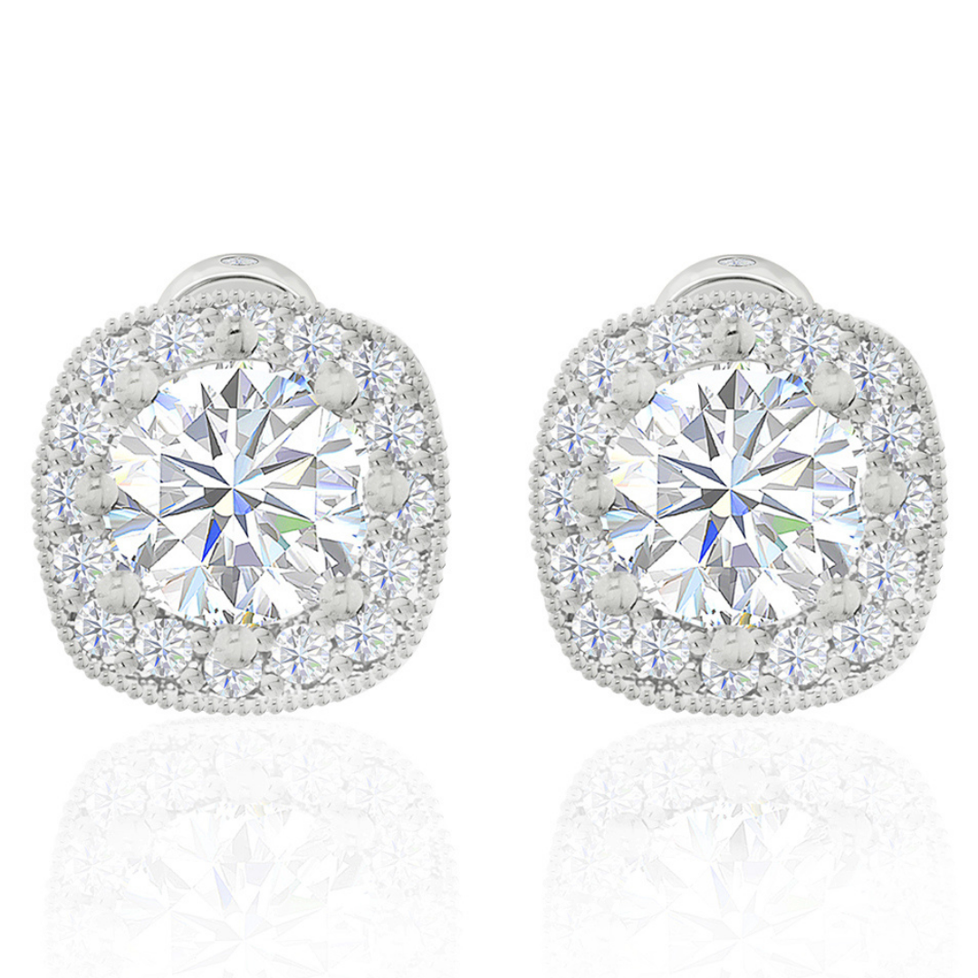 Серьги пусеты с цирконом ZAXIE BY STEFANIE TAYLOR Cushion Cut CZ Halo Stud Earrings
Серьги пусеты с цирконом ZAXIE BY STEFANIE TAYLOR Cushion Cut CZ Halo Stud Earrings
