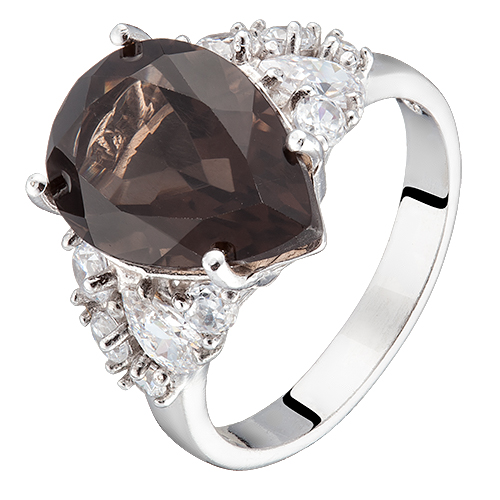 Серебряное кольцо Ольга с дымчатым кварцем и фианитами 000044248 18 размера
Серебряное кольцо Ольга с дымчатым кварцем и фианитами 000044248 18 размера