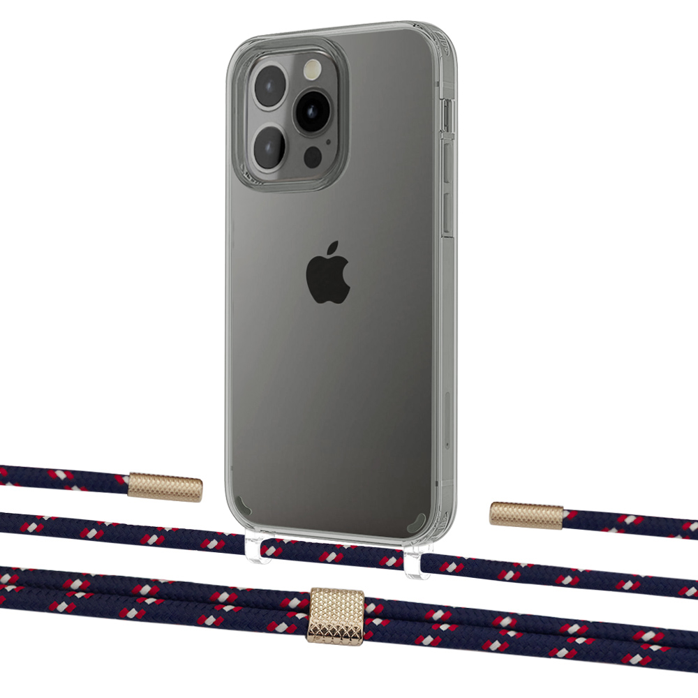 Чехол Upex Crossbody Protection Case для iPhone 13 Pro Crystal with Twine Blue Marine and Fausset Gold
Чехол Upex Crossbody Protection Case для iPhone 13 Pro Crystal with Twine Blue Marine and Fausset Gold