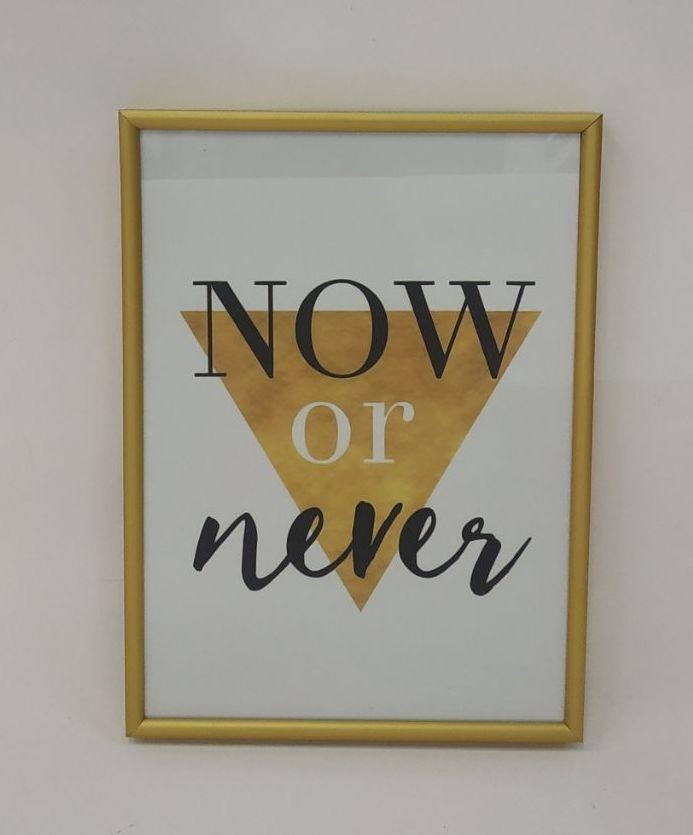 Постер-мотивация "Now or Never" в металлической раме 215х295мм FRAMES.POSTERS.DECOR
Постер-мотивация "Now or Never" в металлической раме 215х295мм FRAMES.POSTERS.DECOR
