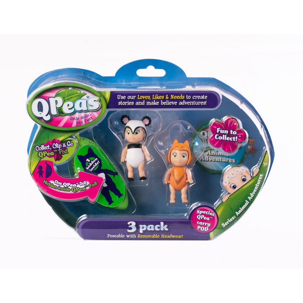 Игровой набор QРeas Приключения животных 3 фигурки: Pepilla, Poppy и сюрприз в стручке (QР004-2) 
Игровой набор QРeas Приключения животных 3 фигурки: Pepilla, Poppy и сюрприз в стручке (QР004-2)