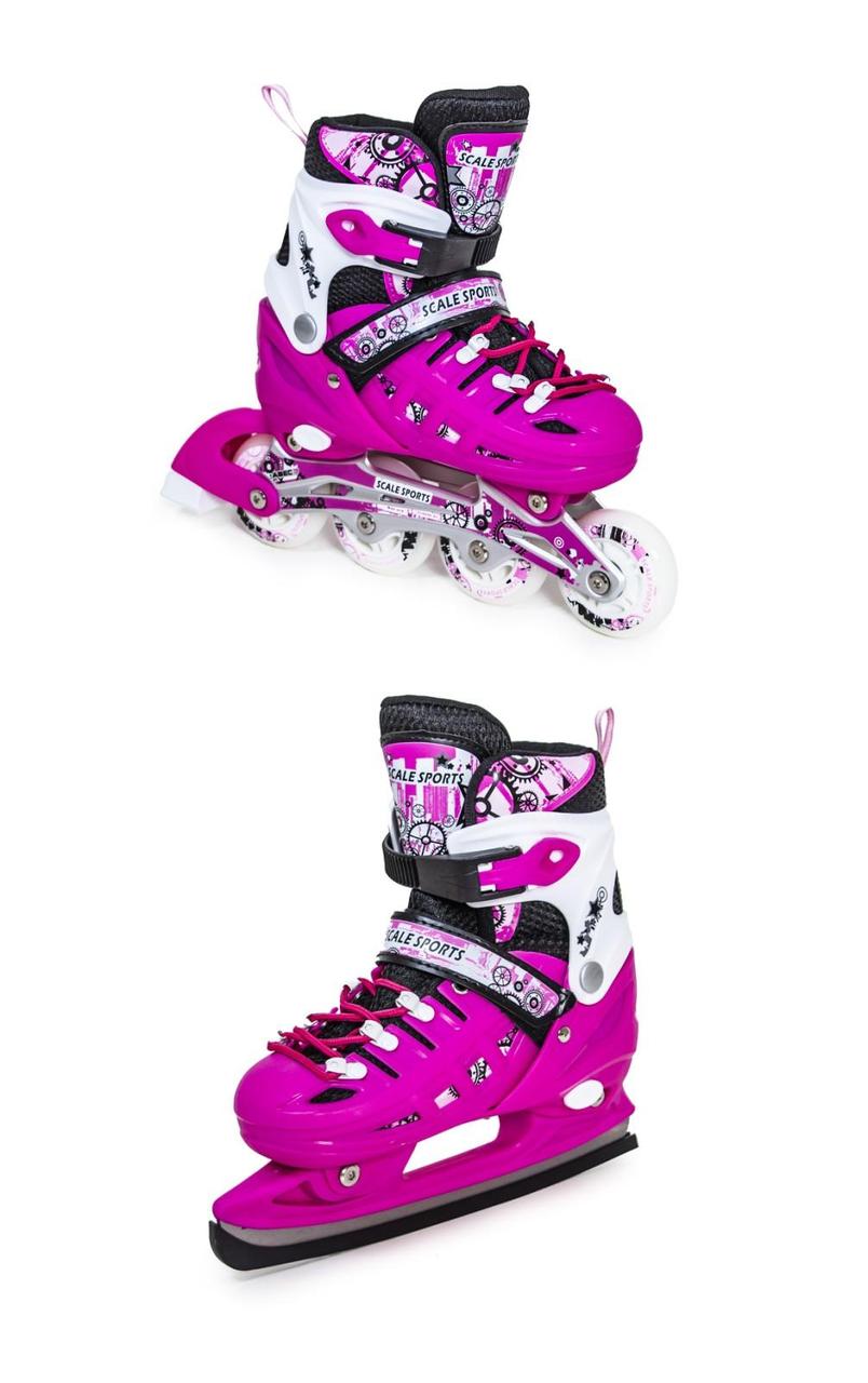 Ролики+Коньки SCALE SPORT PINK 2в1 размер 29-33 все сезонные ролики+коньки колёса+лезвия
Ролики+Коньки SCALE SPORT PINK 2в1 размер 29-33 все сезонные ролики+коньки колёса+лезвия