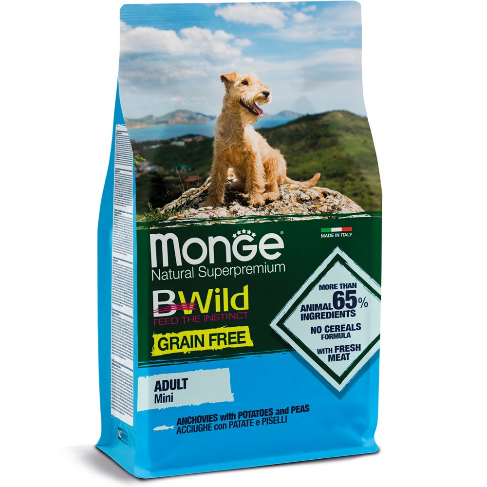 Корм для собак мелких пород Monge Вwild grain free Mini анчоус 2,5 кг (70004725)
Корм для собак мелких пород Monge Вwild grain free Mini анчоус 2,5 кг (70004725)