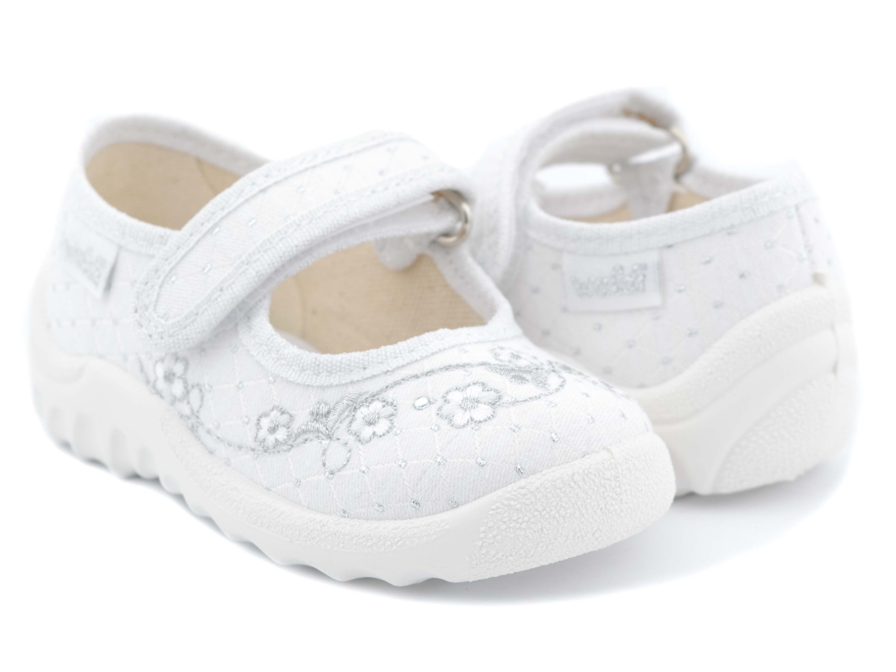 Текстильні тапочки квіти Waldi 60.510 24 білий 
Текстильні тапочки квіти Waldi 60.510 24 білий