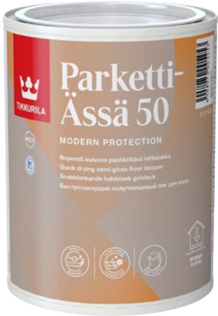 Полуглянцевый лак Tikkurila PARKETTI-ÄSSÄ 50 для деревянных полов 1 л Бесцветный (6408070005453)
Полуглянцевый лак Tikkurila PARKETTI-ÄSSÄ 50 для деревянных полов 1 л Бесцветный (6408070005453)