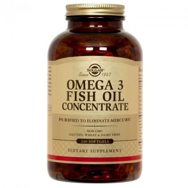 Омега-3 рыбий жир концентрат Solgar (Omega-3 Fish Oil Concentrate) 240 капсул (545141)
Омега-3 рыбий жир концентрат Solgar (Omega-3 Fish Oil Concentrate) 240 капсул (545141)