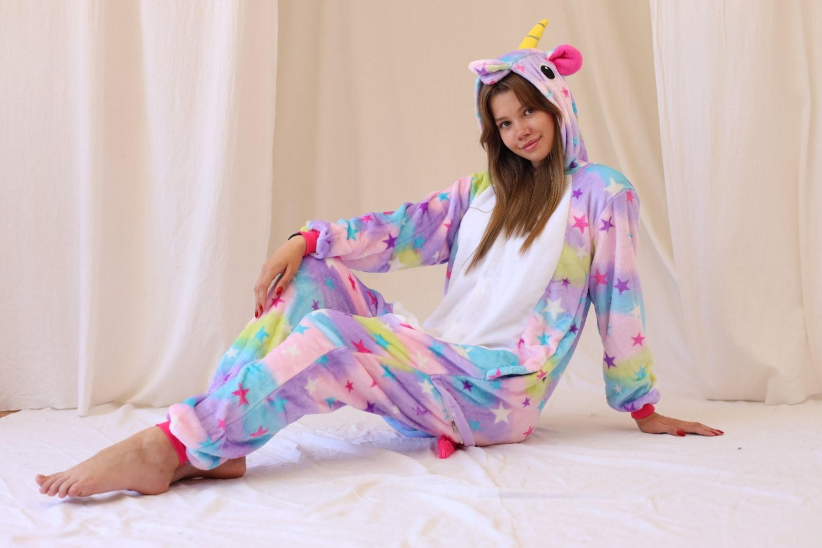 Пижама Кигуруми Детские Для Девочек My Kigu Единорог со звездами Разноцветный 145-155 см. (1002/2)
Пижама Кигуруми Детские Для Девочек My Kigu Единорог со звездами Разноцветный 145-155 см. (1002/2)