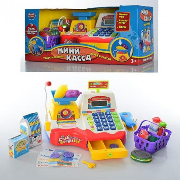 Кассовый аппарат детский игровой набор касса Joy toy 7162, 16 предметов, в коробке
Кассовый аппарат детский игровой набор касса Joy toy 7162, 16 предметов, в коробке