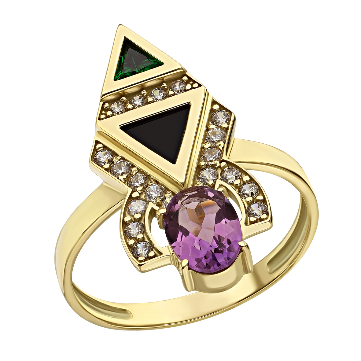 Золотое кольцо с аметистом, агатом и фианитами Tango Jewellery Company 360632М размер 19
Золотое кольцо с аметистом, агатом и фианитами Tango Jewellery Company 360632М размер 19
