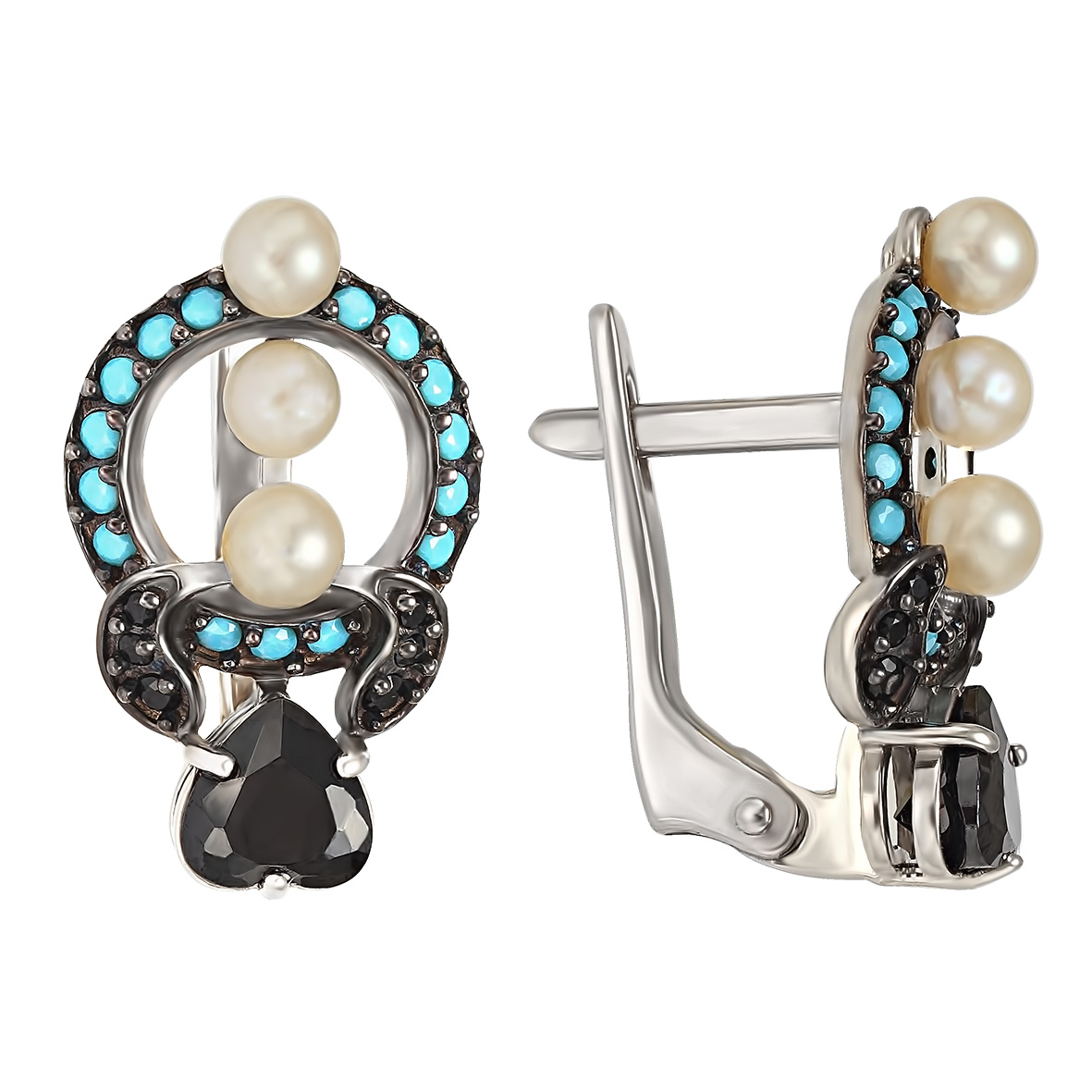 Серебряные серьги с жемчугом, фианитами и нанокристаллами Tango Jewellery Company 420221С
Серебряные серьги с жемчугом, фианитами и нанокристаллами Tango Jewellery Company 420221С