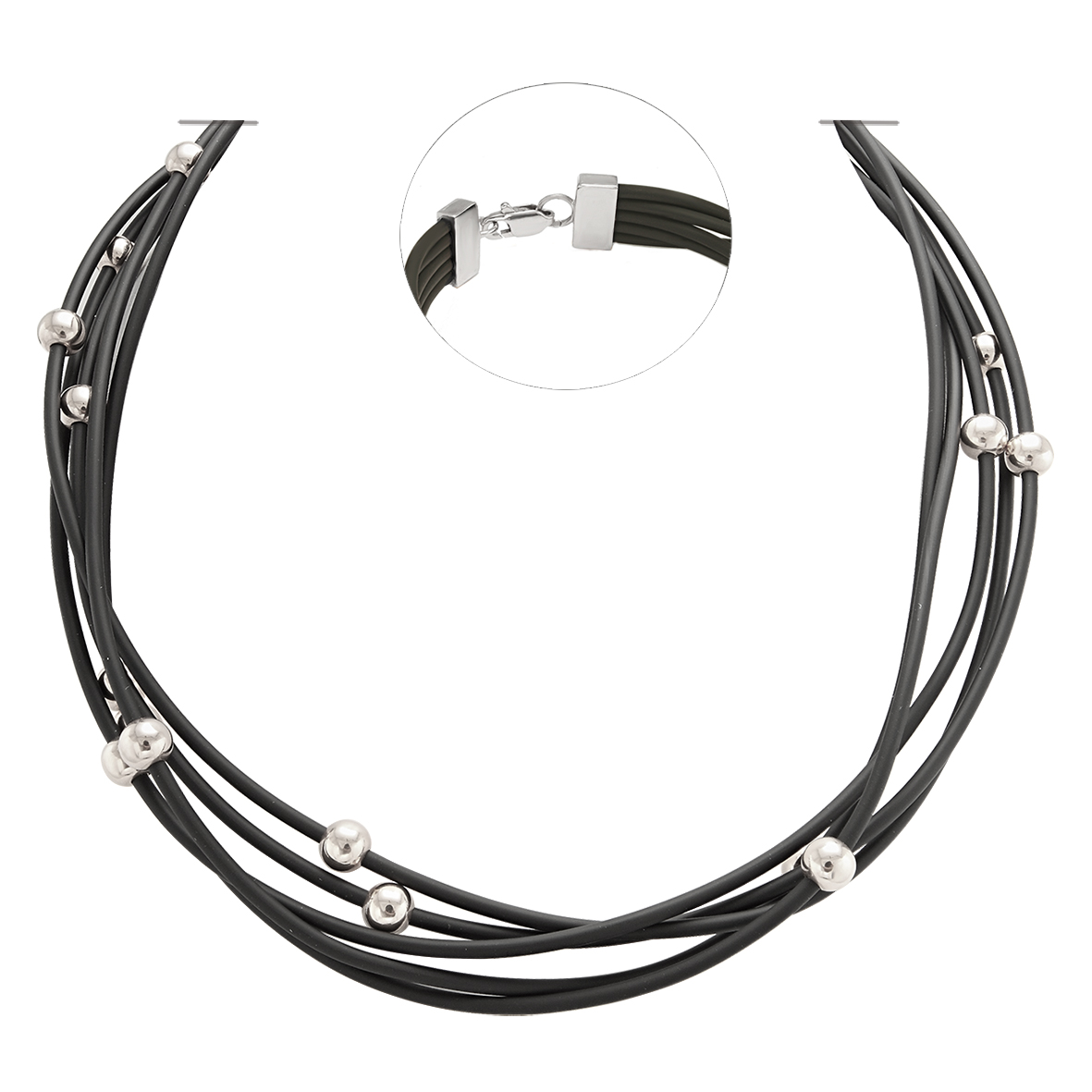 Шнурок каучуковый с серебряными вставками Tango Jewellery Company 950049С размер 550
Шнурок каучуковый с серебряными вставками Tango Jewellery Company 950049С размер 550