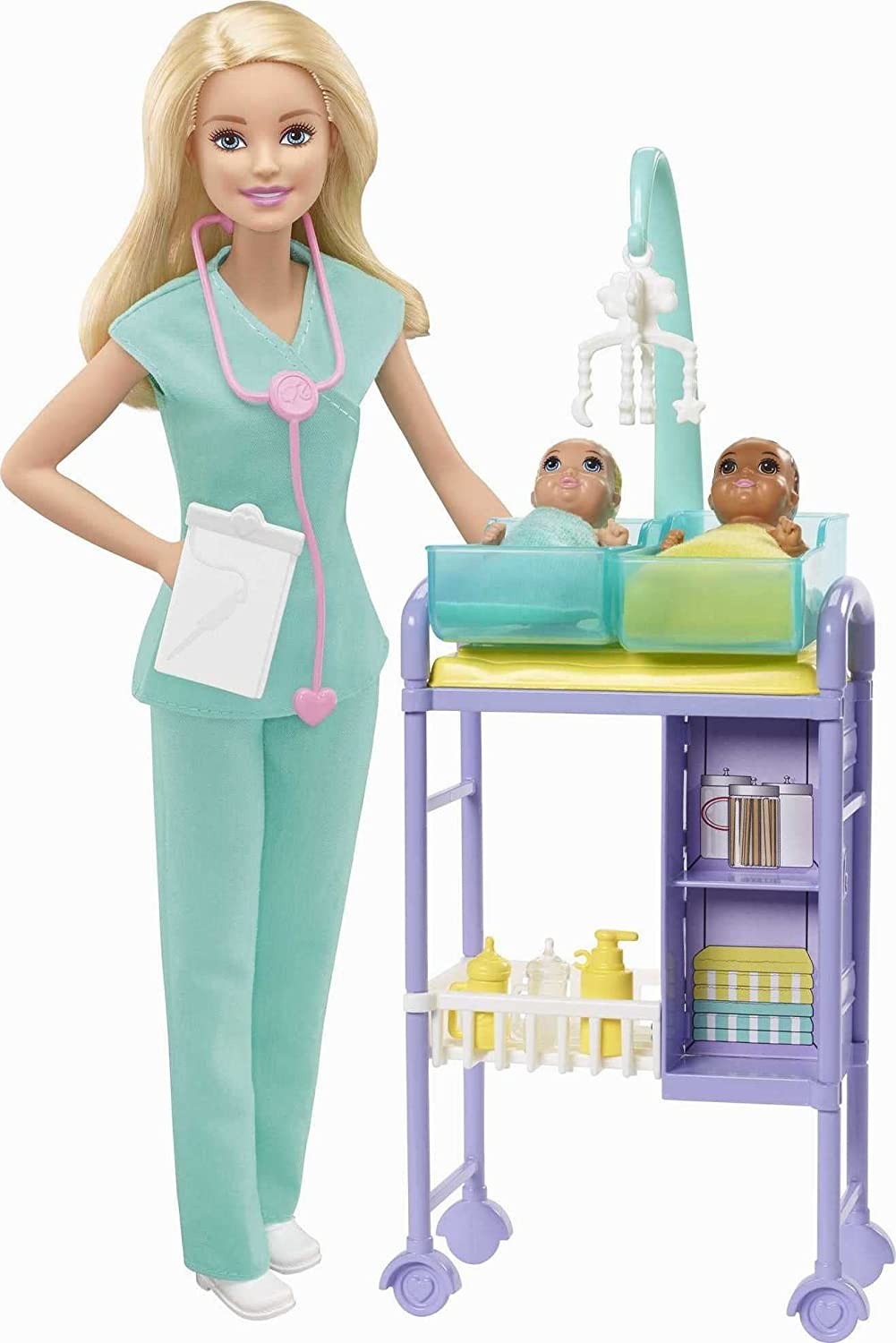 Игровой набор Barbie Baby Doctor Барби блондинка Детский доктор педиатр с малышами
Игровой набор Barbie Baby Doctor Барби блондинка Детский доктор педиатр с малышами
