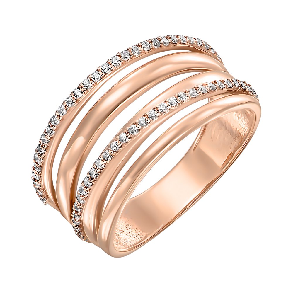 Кольцо из красного золота с фианитами 000067790 19 размера
Кольцо из красного золота с фианитами 000067790 19 размера