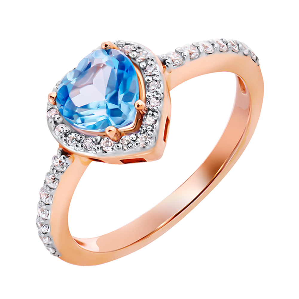 Кольцо в комбинированном цвете золота с голубым топазом и фианитами 000132192 17 размера 
Кольцо в комбинированном цвете золота с голубым топазом и фианитами 000132192 17 размера