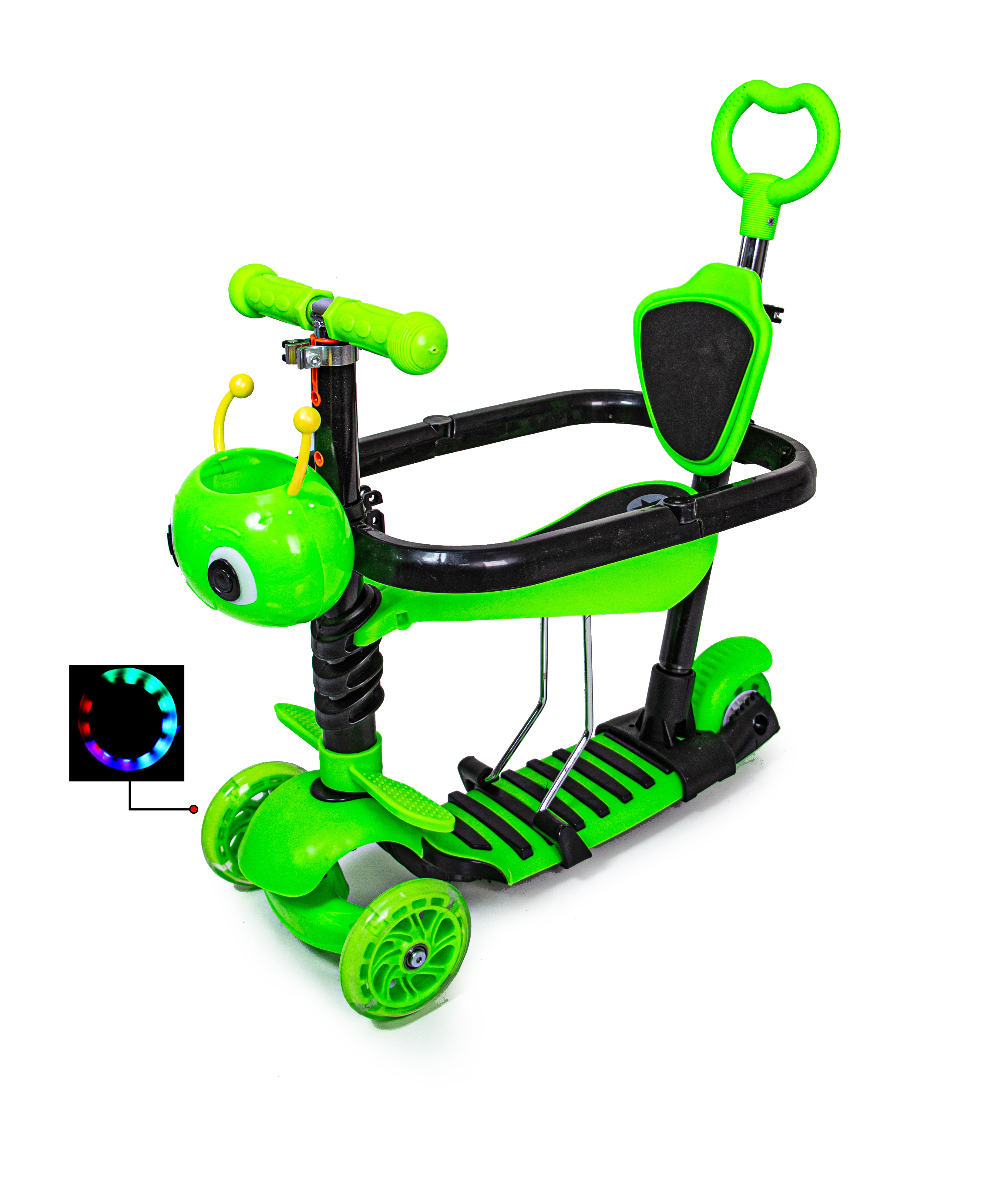 Самокат с сидением и родительской ручкой Scale Sports 5IN1 "БОЖЬЯ КОРОВКА" GREEN С БОРТИКОМ.
Самокат с сидением и родительской ручкой Scale Sports 5IN1 "БОЖЬЯ КОРОВКА" GREEN С БОРТИКОМ.