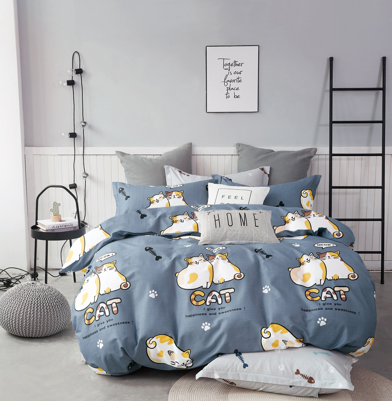 Комплект постельного белья Zastelli Бязь Cats on Blue 200x220 
Комплект постельного белья Zastelli Бязь Cats on Blue 200x220