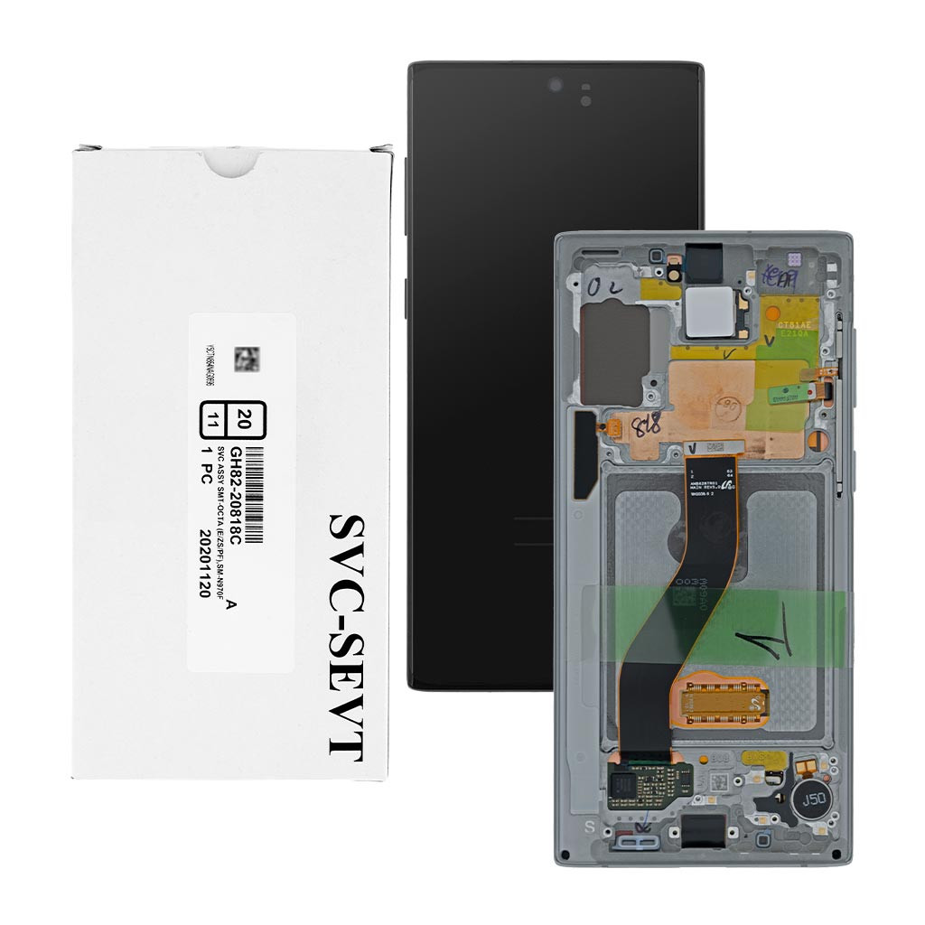 Дисплей Samsung N970 Galaxy Note 10, с тачскрином, рамкой, GH82-20818C, Service Pack Original, Aura Silver
Дисплей Samsung N970 Galaxy Note 10, с тачскрином, рамкой, GH82-20818C, Service Pack Original, Aura Silver