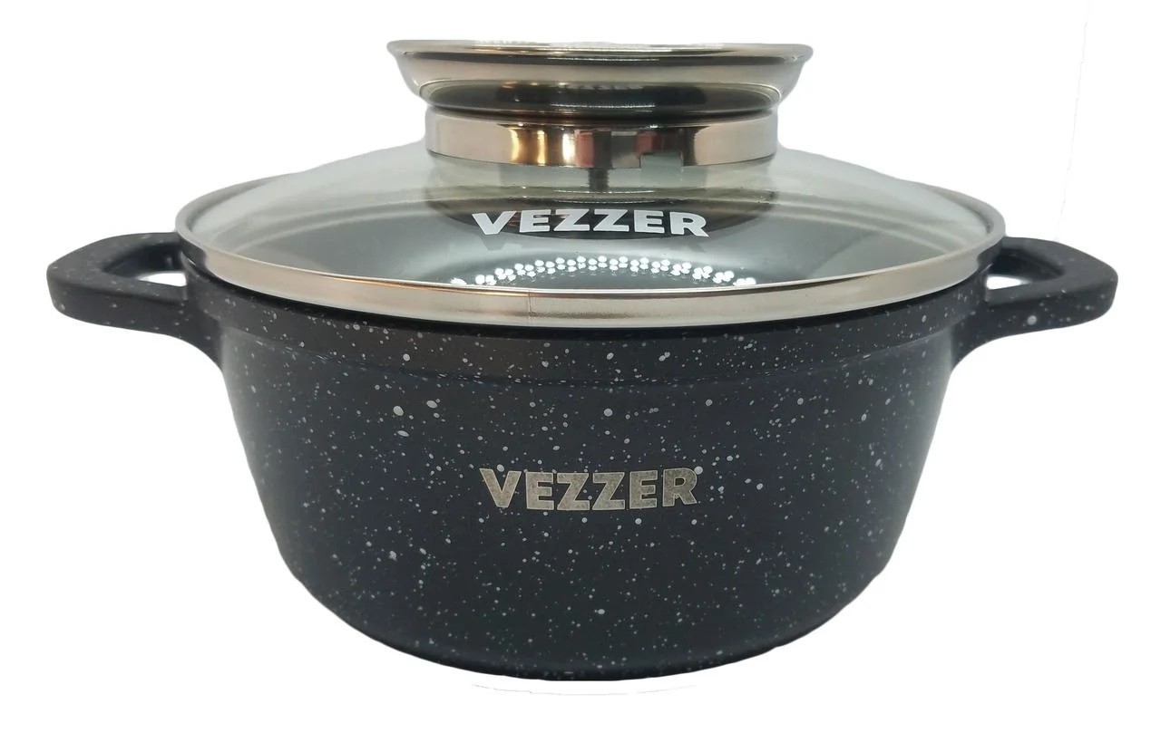 Кастрюля Vezzer 4,5 л алюминиевая, круглая, мраморное покрытие, силиконовые ручки, черная
Кастрюля Vezzer 4,5 л алюминиевая, круглая, мраморное покрытие, силиконовые ручки, черная