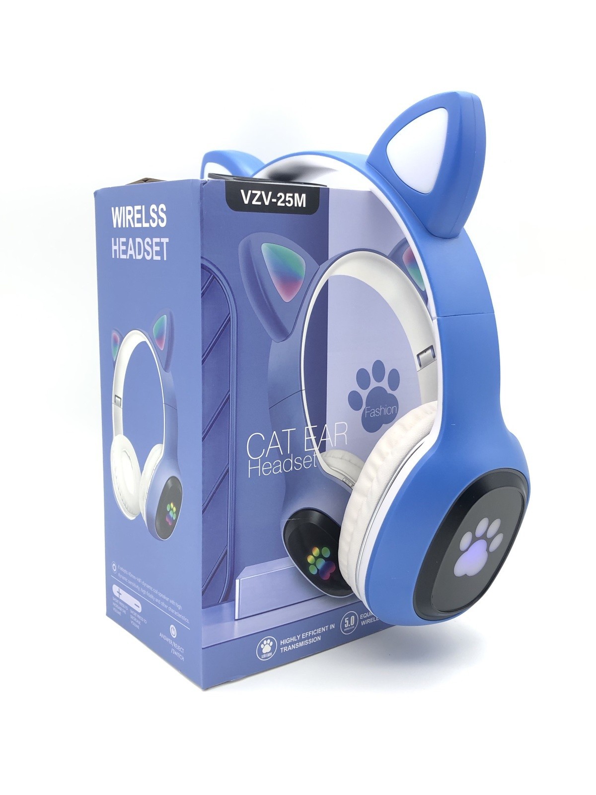 Беспроводные детские Bluetooth наушники с кошачьими ушками и цветной подсветкой Cat VZV-25M голубые
Беспроводные детские Bluetooth наушники с кошачьими ушками и цветной подсветкой Cat VZV-25M голубые