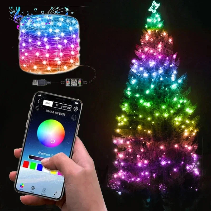 Светодиодная гирлянда WOW Smart RGB Новогодний декор для ёлки Bluetooth 15м 150 LED
Светодиодная гирлянда WOW Smart RGB Новогодний декор для ёлки Bluetooth 15м 150 LED
