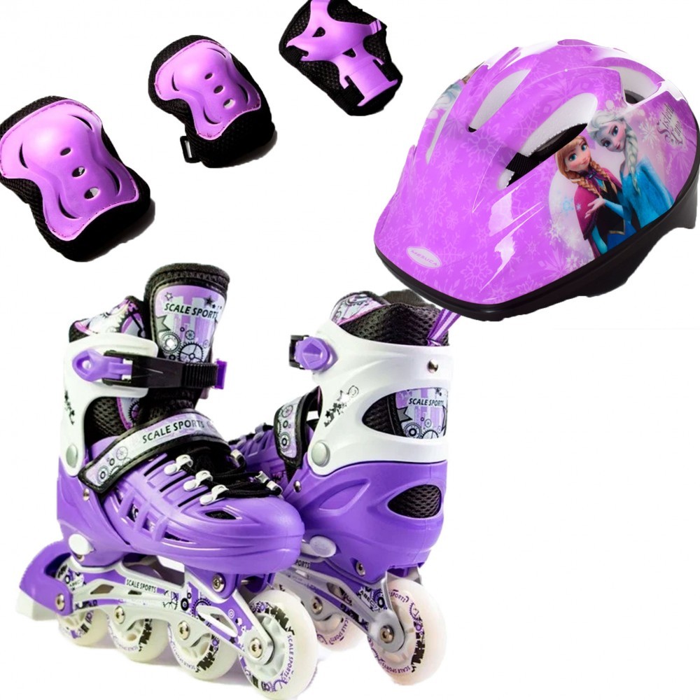 Ролики детские раздвижные Scale Sports Combo Disney - USA (защита + шлем) 38-42, Frozen (фиолетовый) (2T3040E)
Ролики детские раздвижные Scale Sports Combo Disney - USA (защита + шлем) 38-42, Frozen (фиолетовый) (2T3040E)