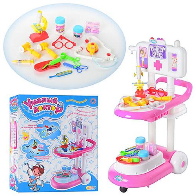 Игровой набор MB Baby "Медицинская тележка" 16 предметов со звуковыми эффектами Разноцветный (TB-13244)
Игровой набор MB Baby "Медицинская тележка" 16 предметов со звуковыми эффектами Разноцветный (TB-13244)
