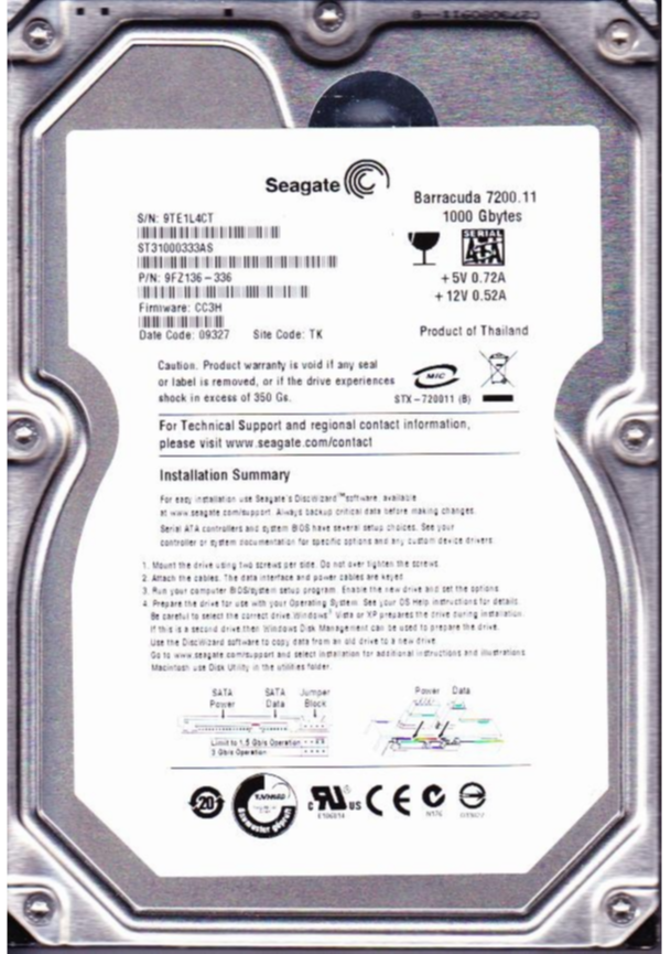 Жесткий диск Seagate Desktop HDD 3.5" 1ТБ 7200rpm 32МБ SATA II(ST31000333AS) Refurbished
Жесткий диск Seagate Desktop HDD 3.5" 1ТБ 7200rpm 32МБ SATA II(ST31000333AS) Refurbished