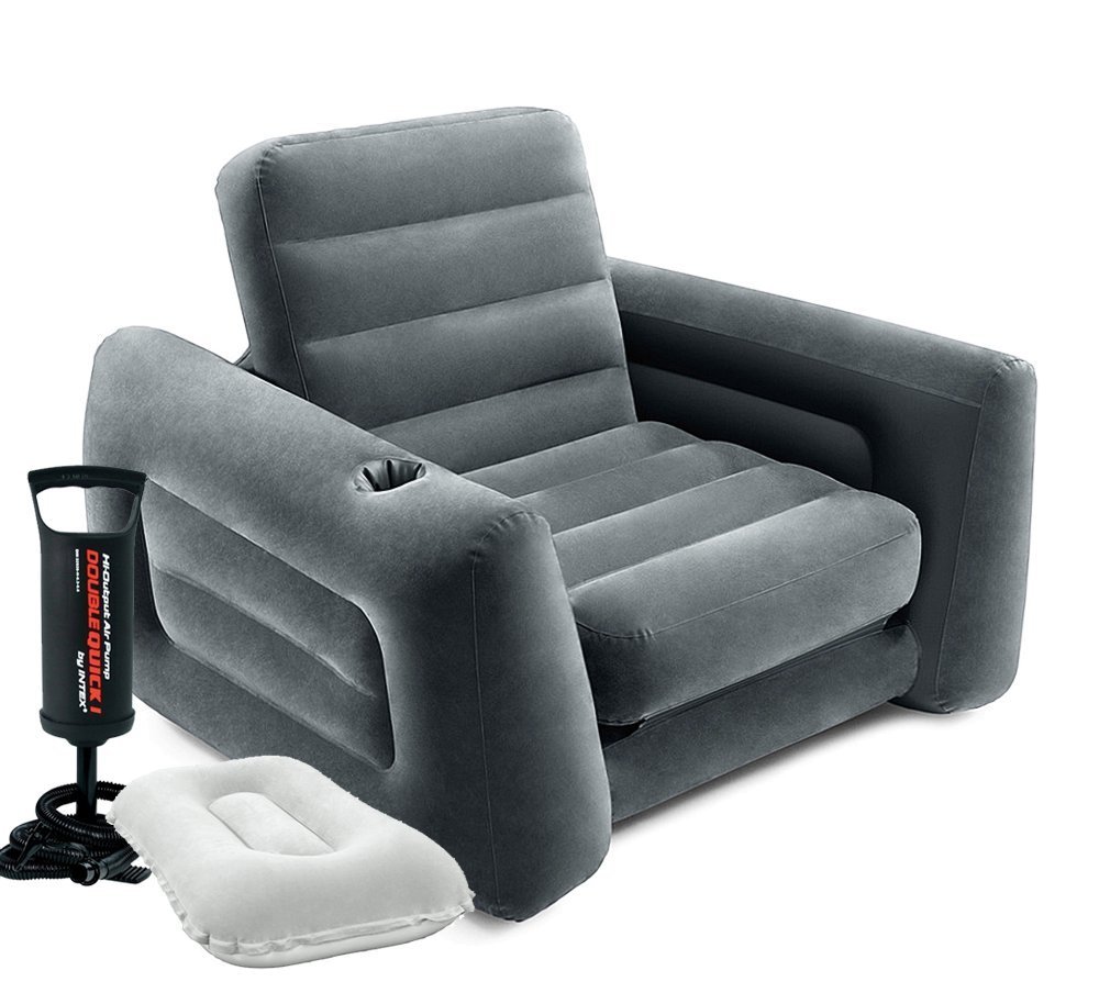 Надувное кресло Intex 66551-2 Empaire Chaire трансформер флокированное с держателем для чашки, подушкой и ручным насосом (224х117х66) темно-серое (it-66551-2)
Надувное кресло Intex 66551-2 Empaire Chaire трансформер флокированное с держателем для чашки, подушкой и ручным насосом (224х117х66) темно-серое (it-66551-2)